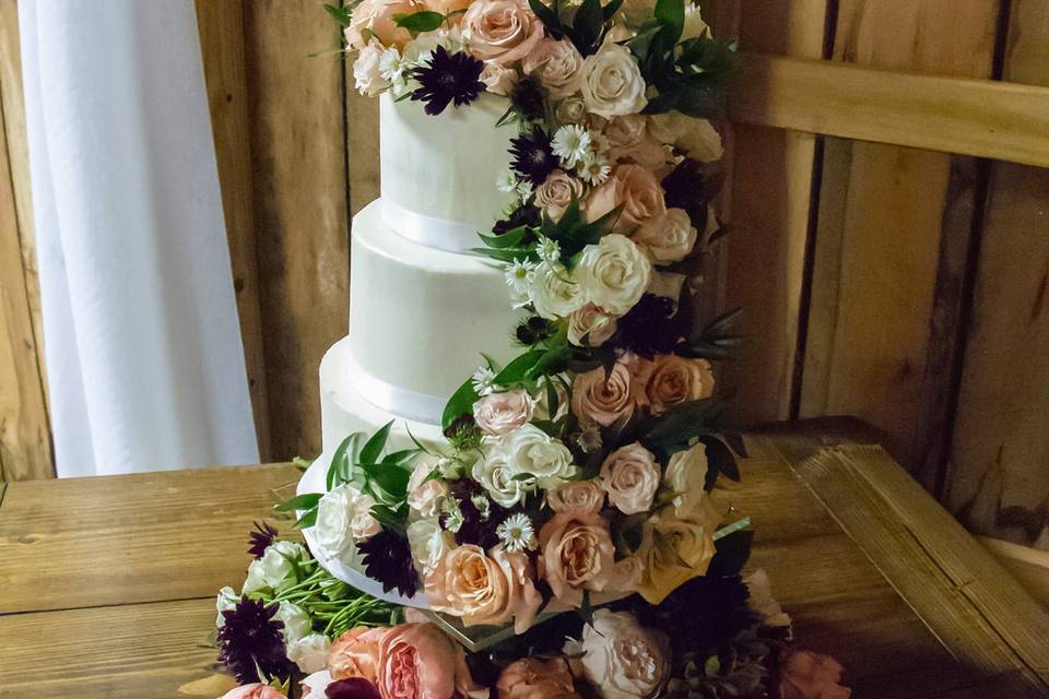 Cascading flowers