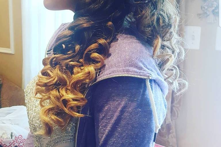 Side view of hairstyle