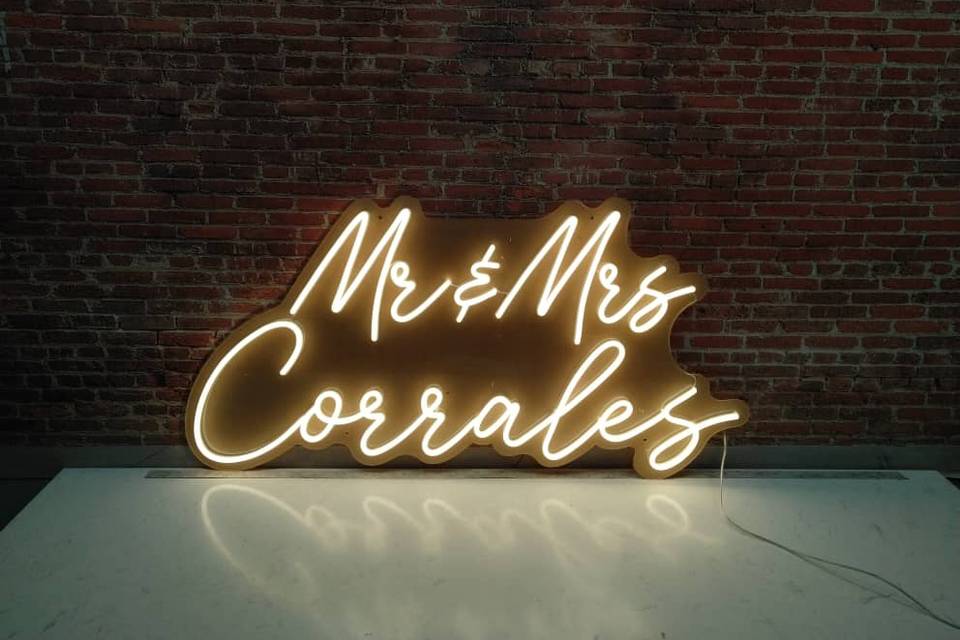 Mr & Mrs Corrales Custom Neon