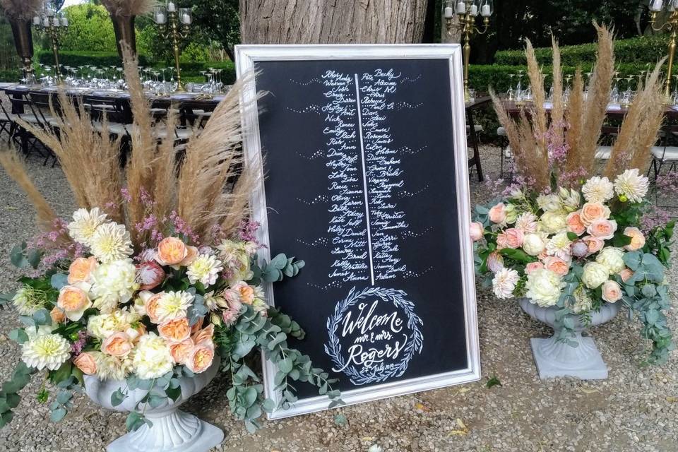 Table Plan Wedding in Tuscany