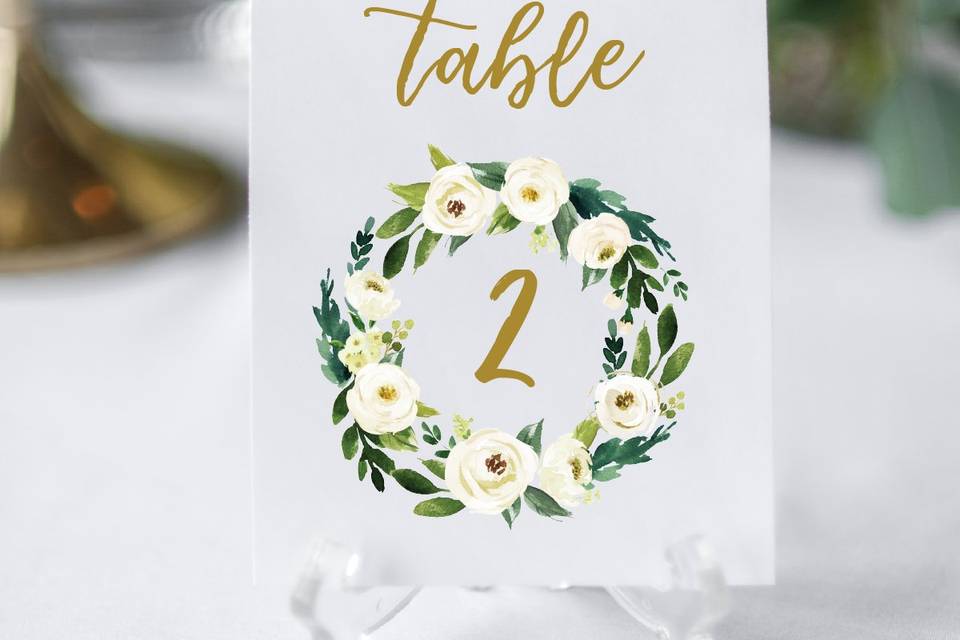 Custom Table Numbers