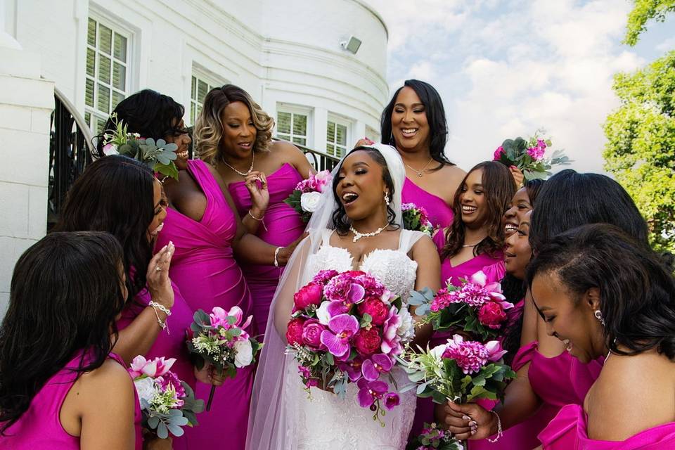 Beautiful Bride & Bridesmaids