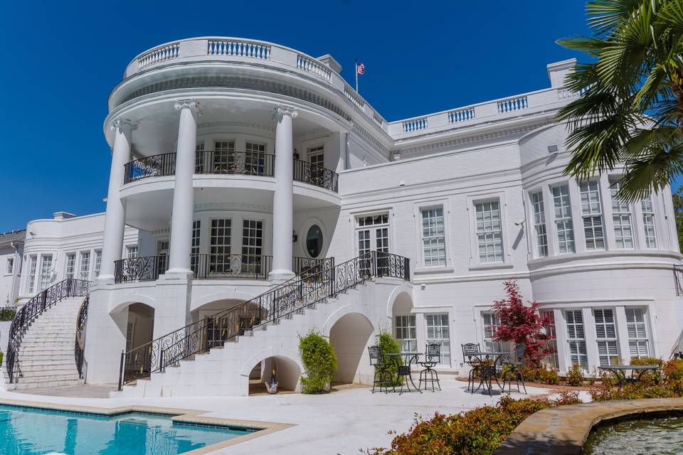 Backyard with pool