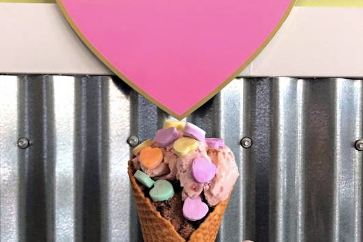 Candy-heart toppings