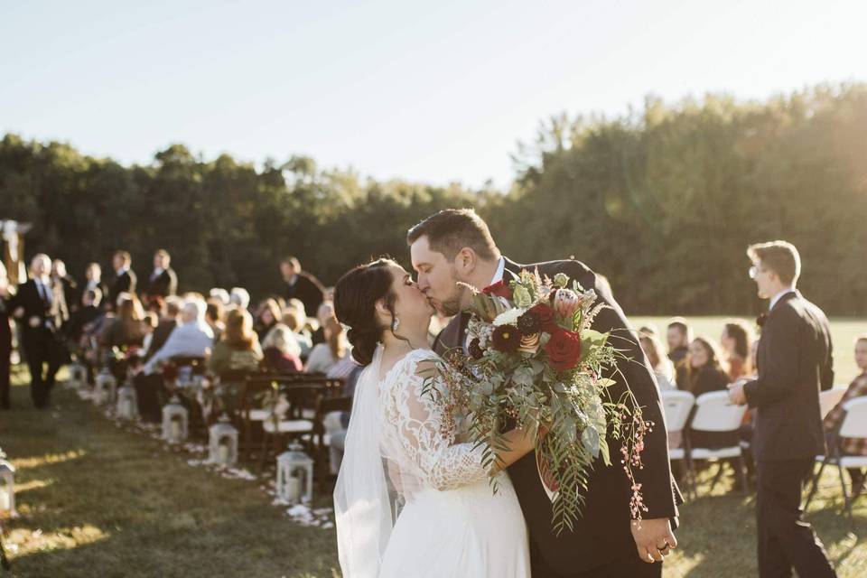 Ceremony out in the lawn