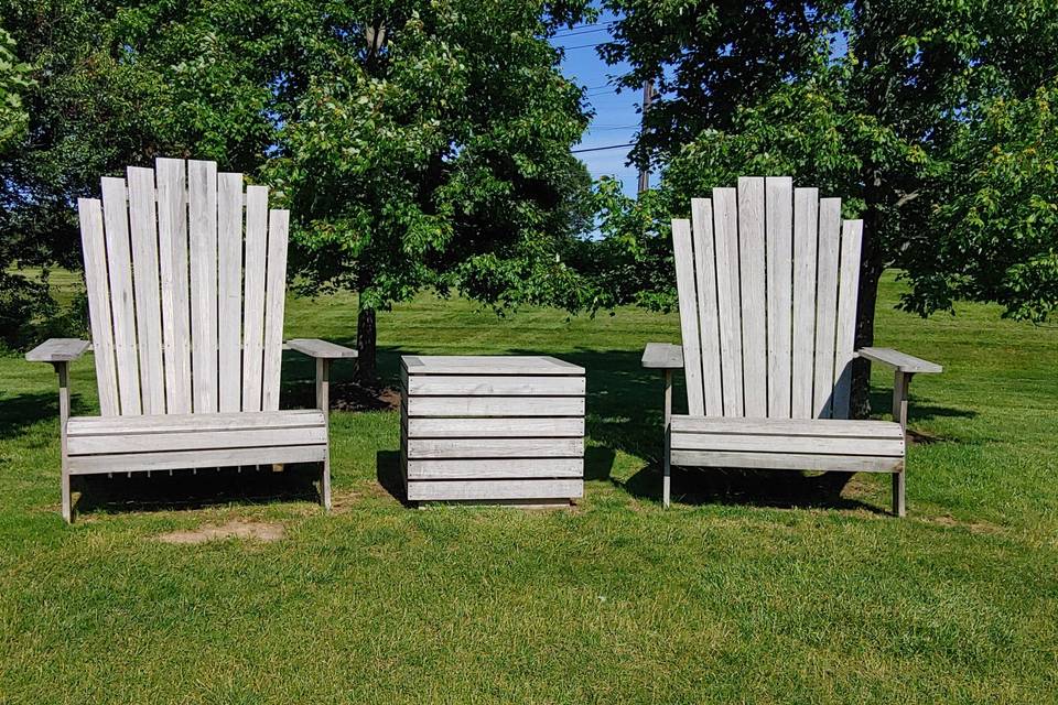 Rear Lawn - Giant Chairs