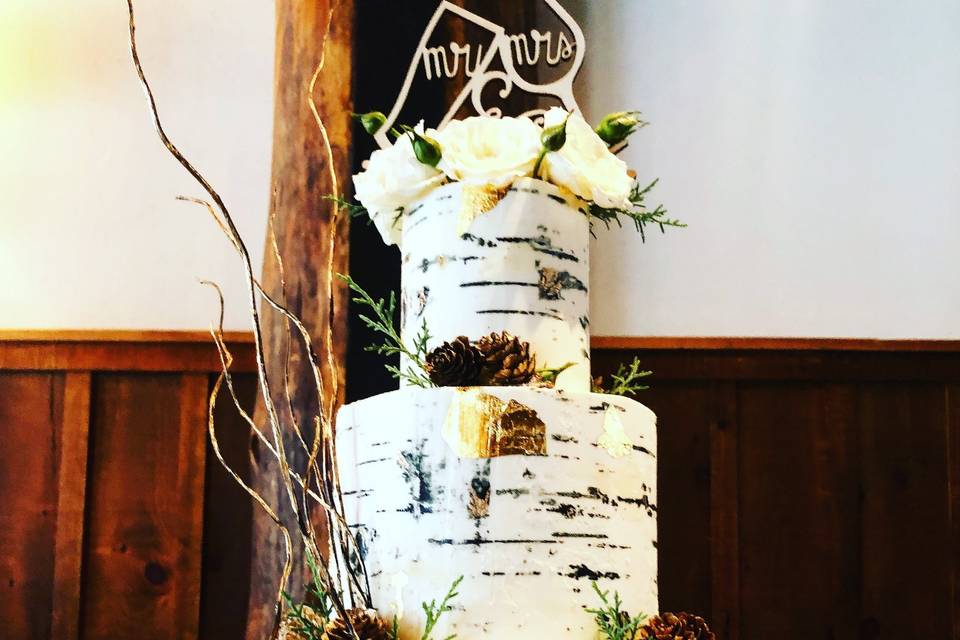 Birch Wedding Cake