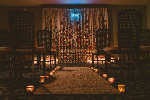Ceremony setup in Saether Room