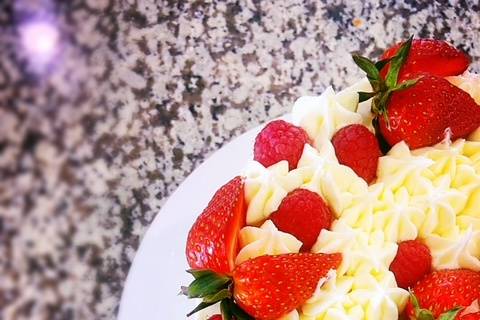 Strawberry layered cake