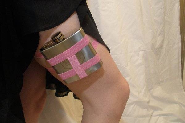 This flask garter is made to order as it is important to get the correct fit since it is made for a 6oz flask and if filled full it can be a bit heavy.
The colors to choose from are: Yellow, Red, Magenta, Light Blue, Silver, Dark Blue, Plum, and Light Pink.
This is a fun addition to any bride's attire. It is also great for bridesmaids and bridesmaids gifts.
http://www.etsy.com/listing/87664428/flask-garter-fun-gift-you-choose-the?ref=v1_other_1