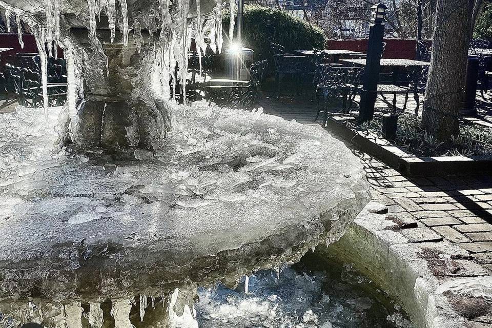 Winter fountain