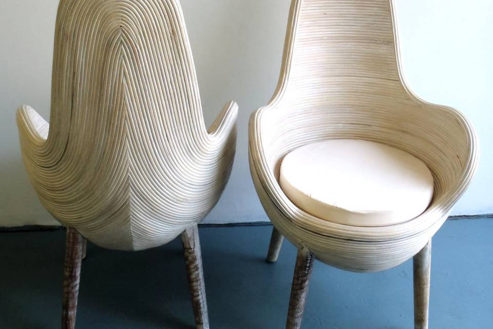 White Mamba Reed Chairs