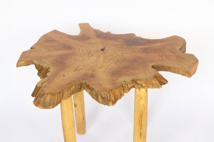 Live Edge Teak Table / Stool ~  Gifts, Desserts, Favors, Cake Display