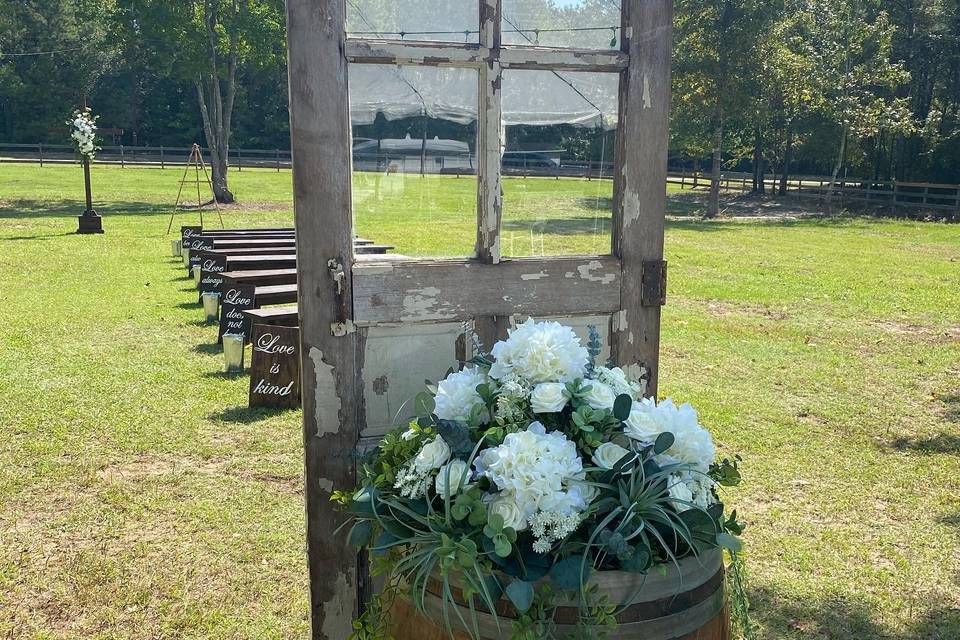 Window and floral decor