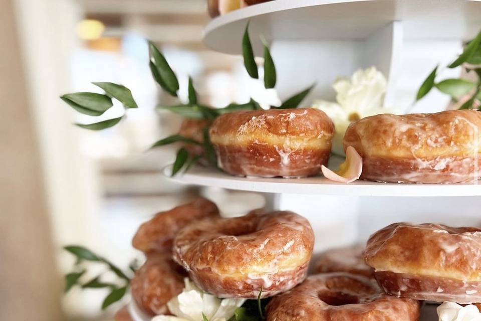 Donut tower flowers