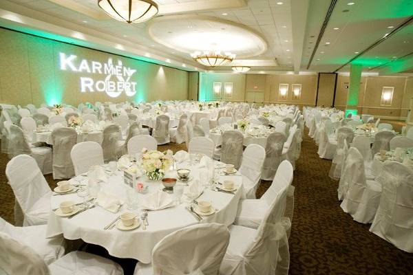 Radisson Paper Valley Hotel. Appleton, WIGreen Up Lighting and lighted monogram