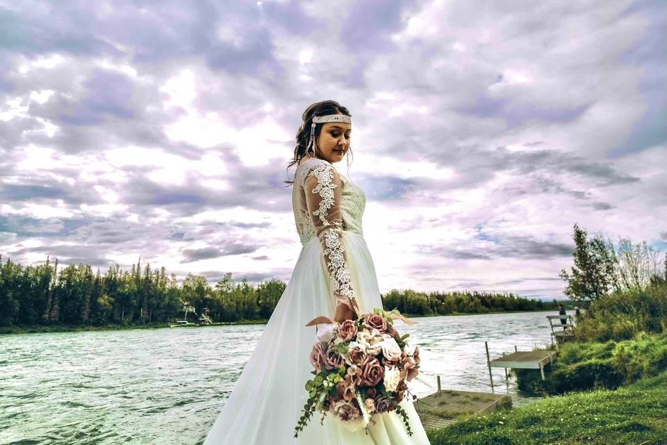 Gorgeous Kenai River Bride