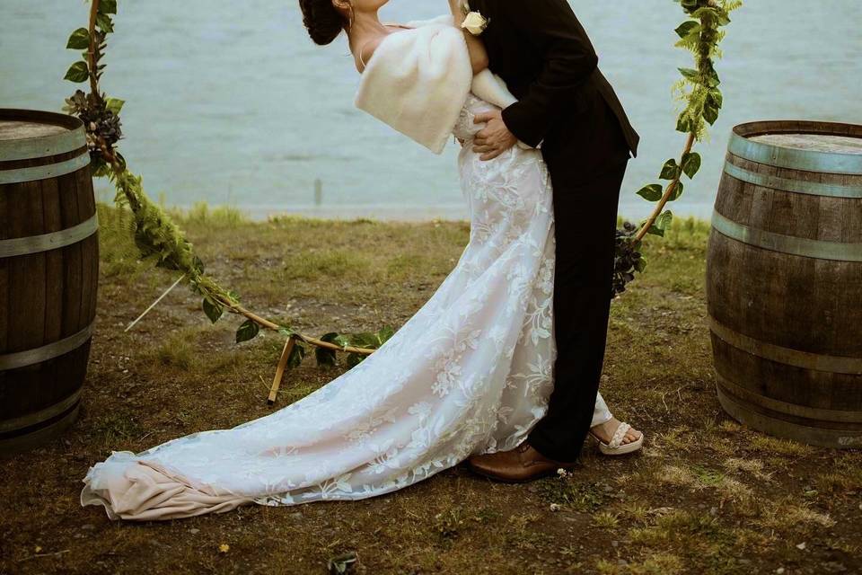 Amazing Photo of River Vows