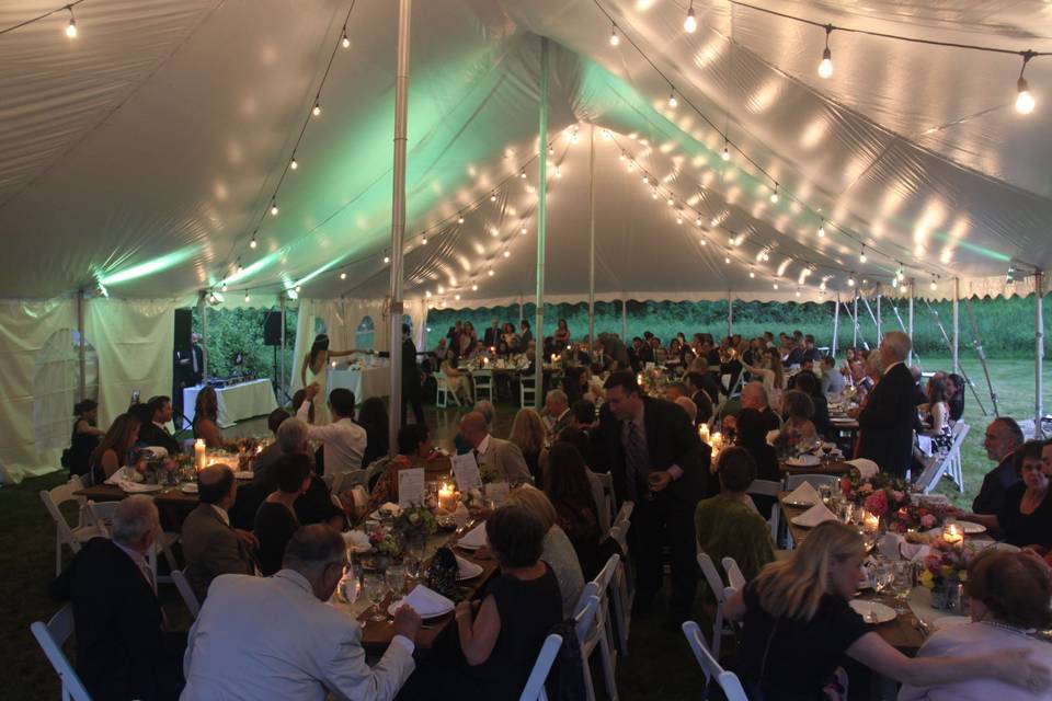 Tent String Globe Lighting - A to Z Event Rentals, LLC.