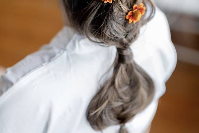 Boho braid, flowers