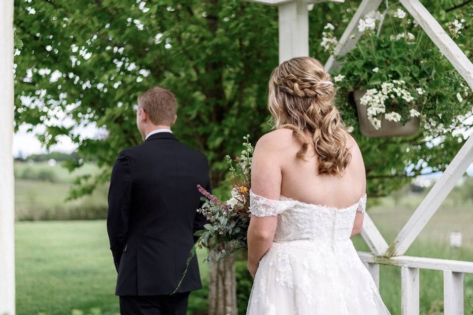 Half updo
