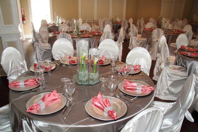 Salmon and Silver Decor