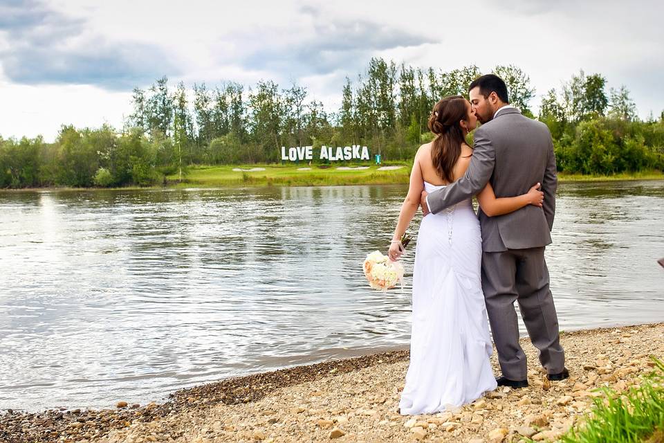 Wedding by the waterside