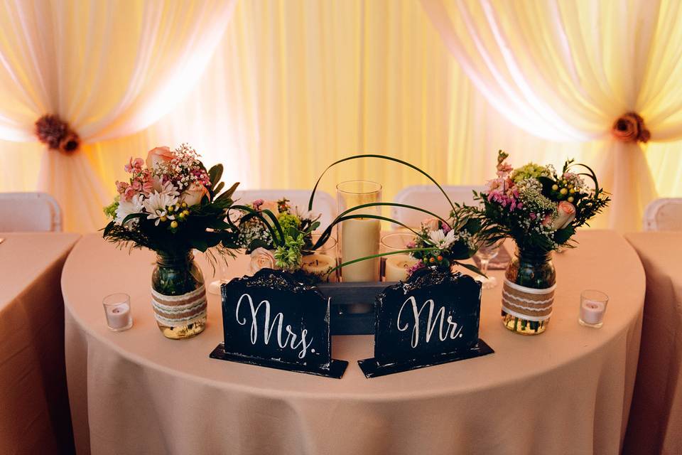 Sweetheart table design