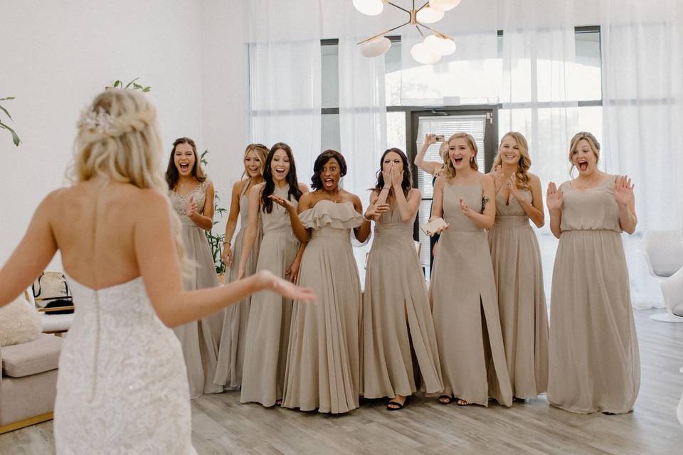 Bridal Party Reveal In Studio