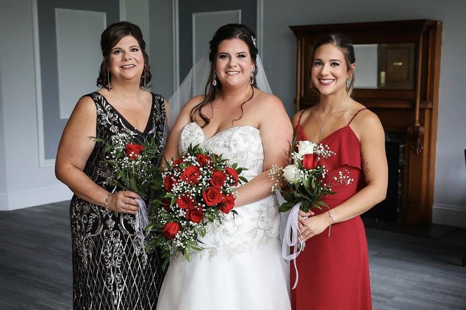 Bride, Mom and Maid of Honor