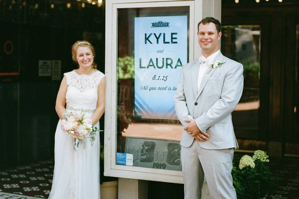 Wedding welcome sign