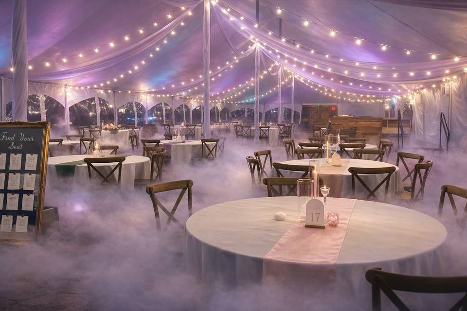 Inside Tent set up