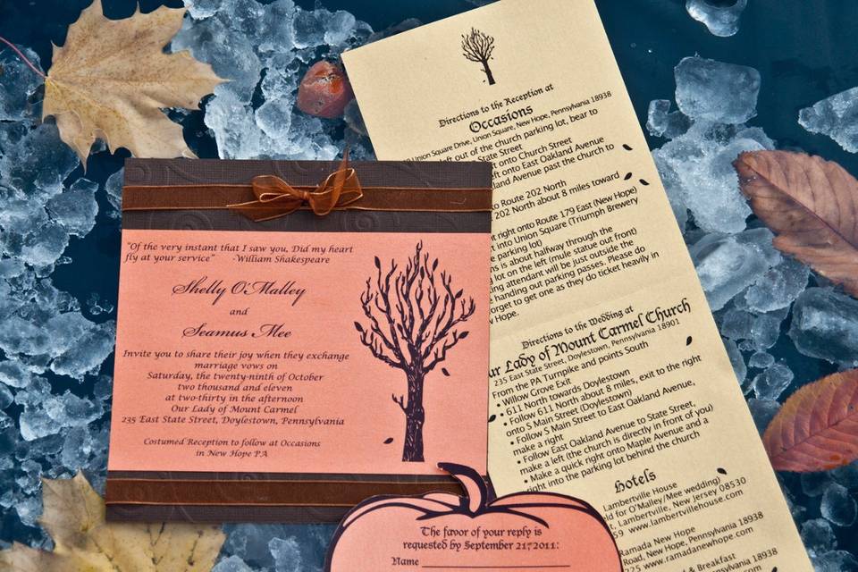 Halloween Wedding Invites