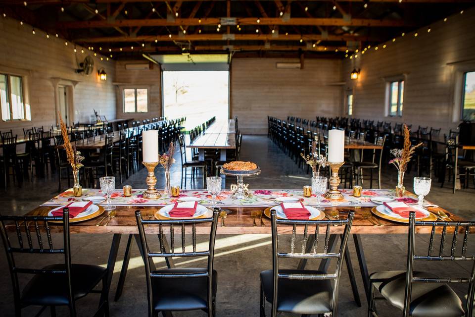White Barn from the head table