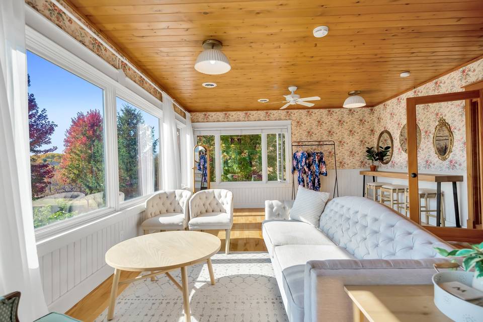 The Sunroom for getting ready
