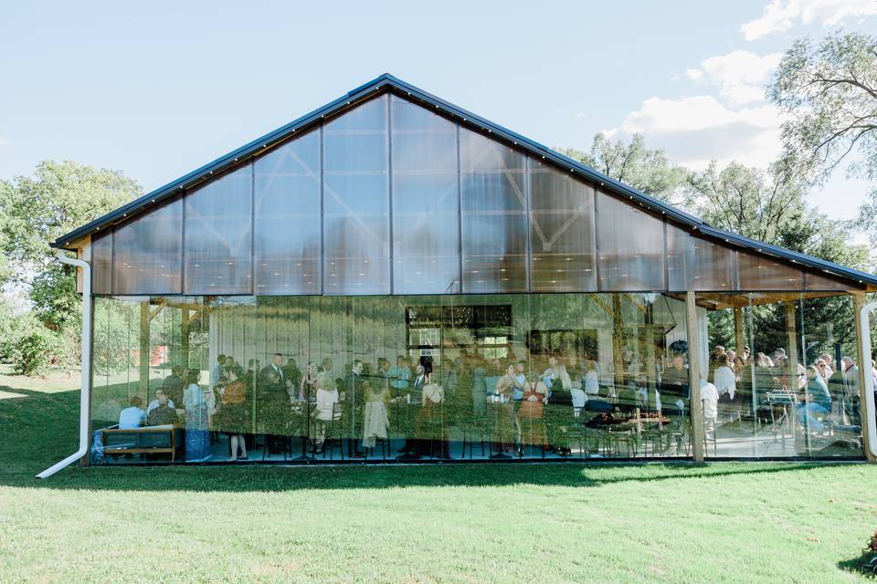 Glass Wall Enclosed Pavilion
