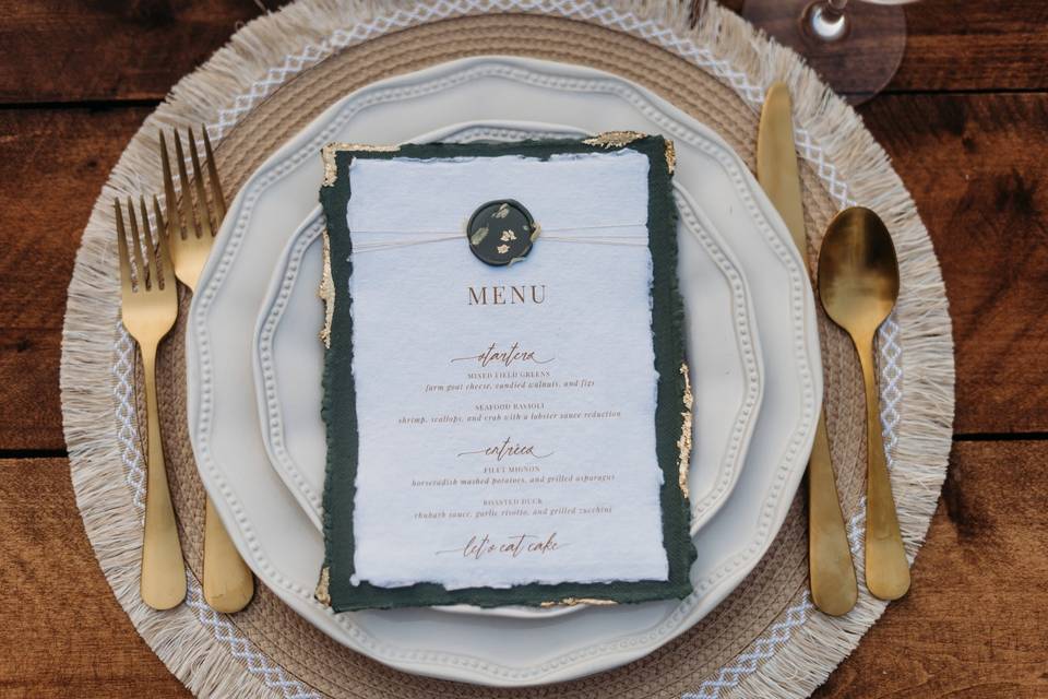 Gold Leaf menu