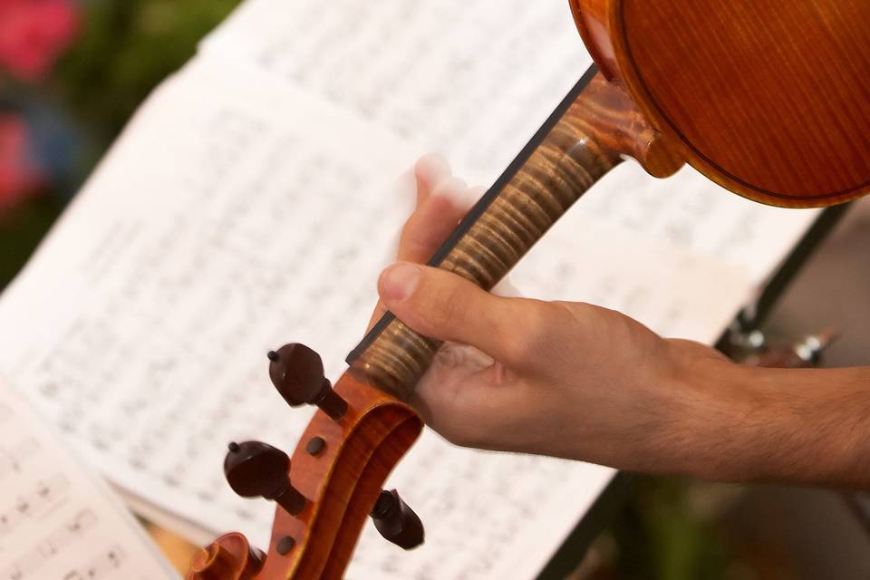 Violin and sheet music