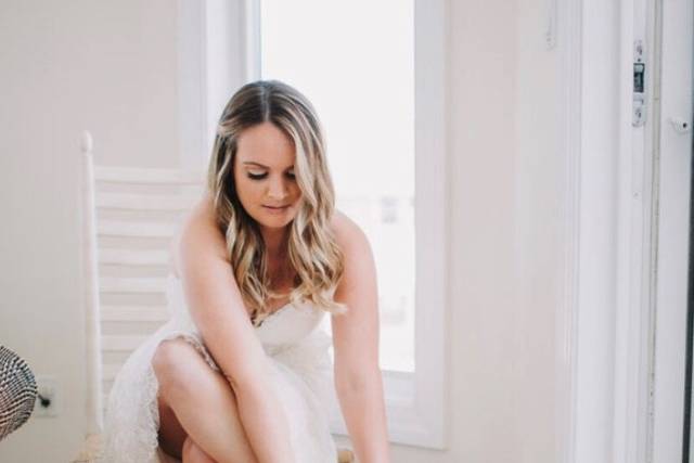 Bride getting ready