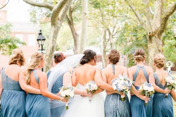 Bride and Bridesmaids