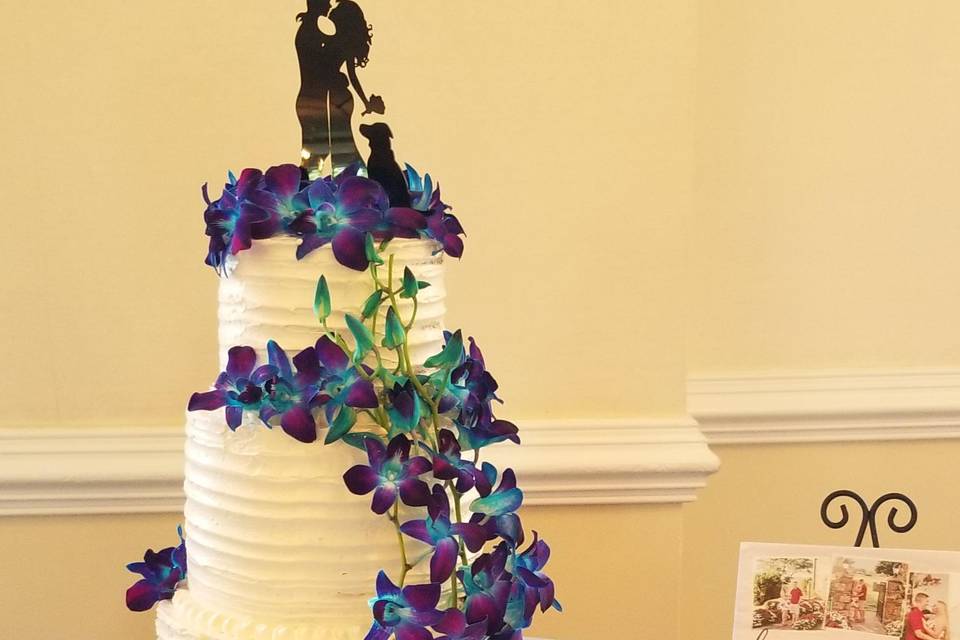 Orchid Wedding Cake