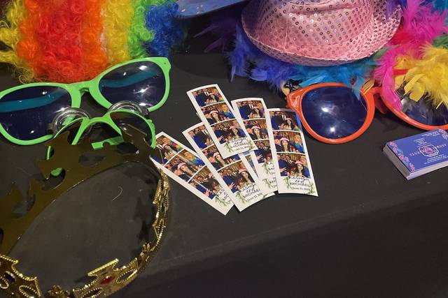 Photo props setup at wedding