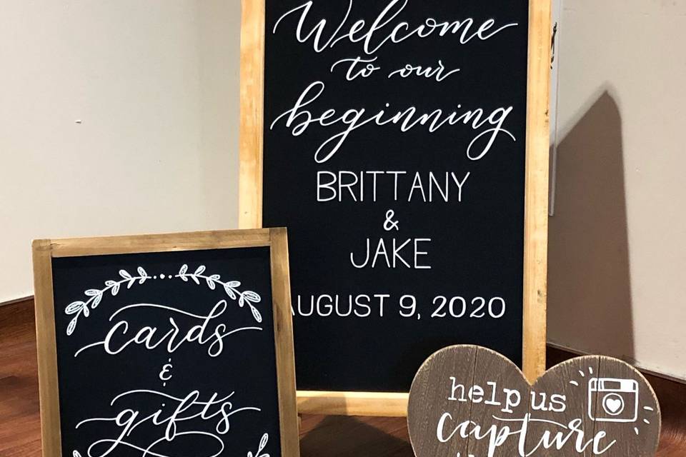 Standing chalkboard signs