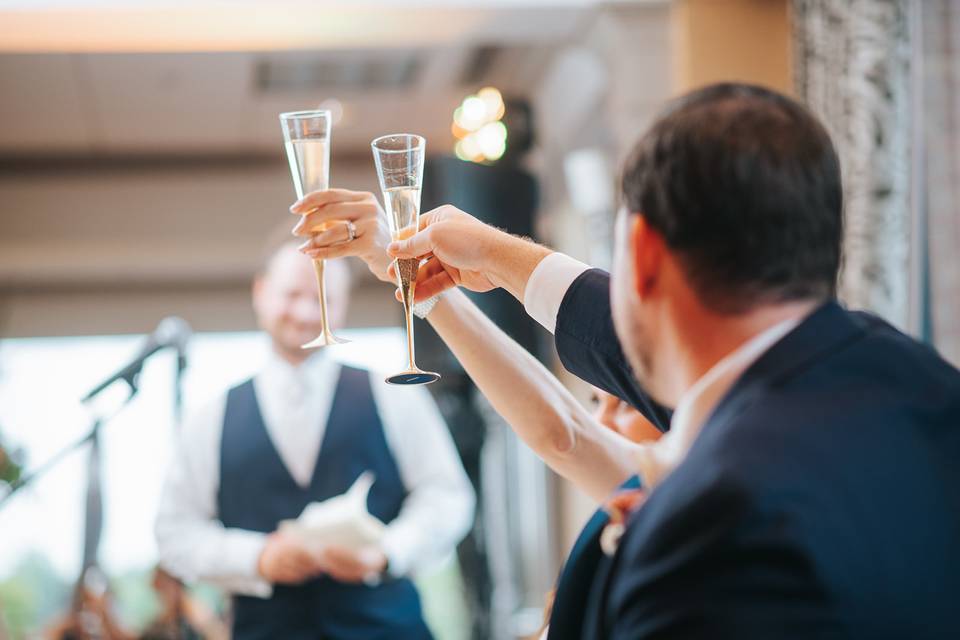 Cheers to the Bride and Groom