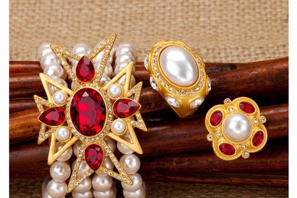 Colorful jewelry for brides and attendants.
