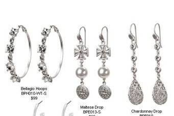 Beautiful bridal jewelry for the bride and her attendants.