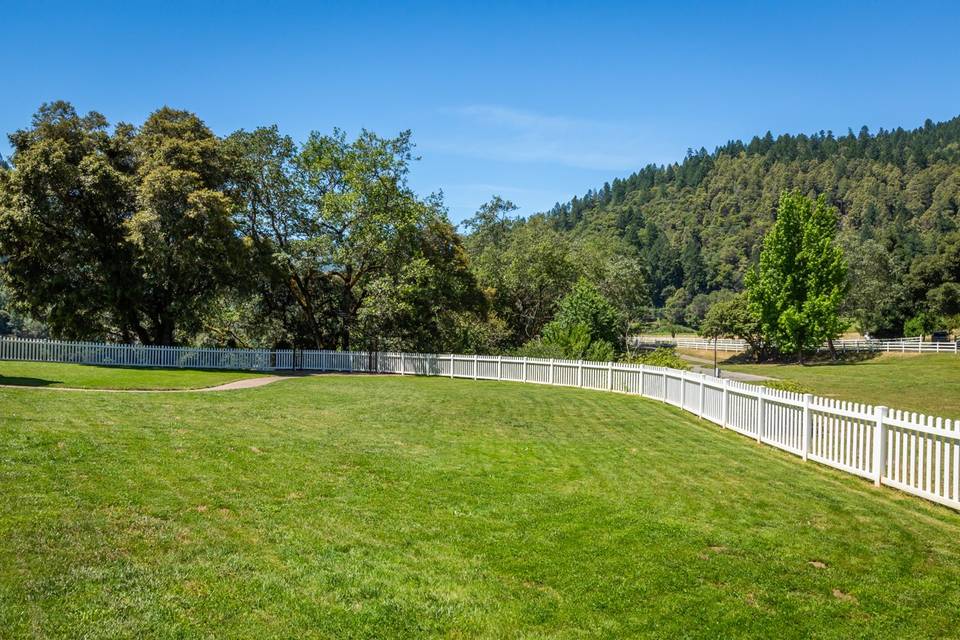 Riverside venue with altar