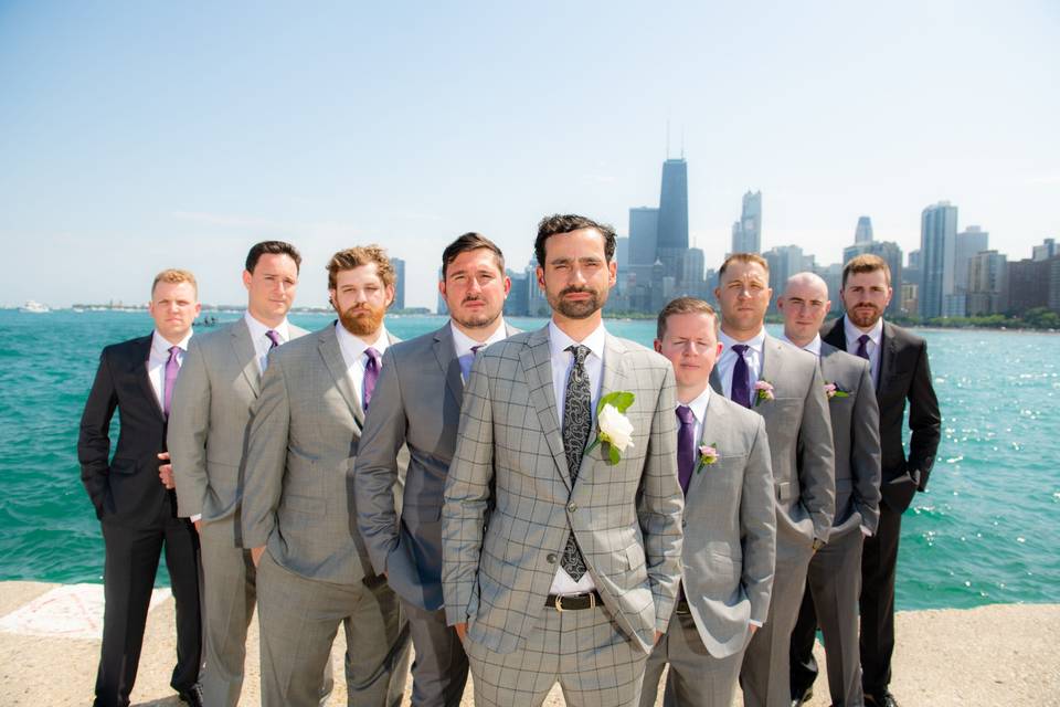 Groom and his men