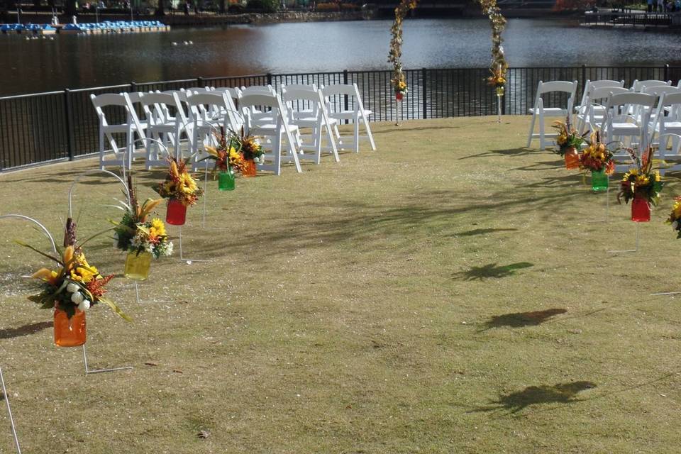 Wedding ceremony area