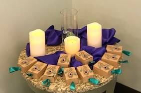 Peacock wedding favors